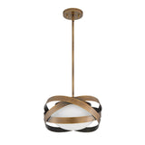 Orian 1-Light Black and Brass Pendant