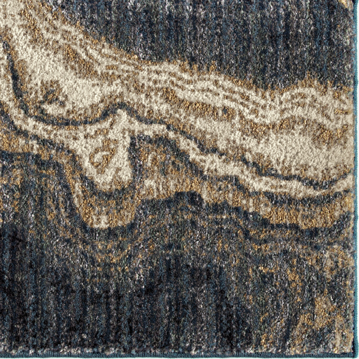Orian Rugs American Heritage Midnight Marble Blue