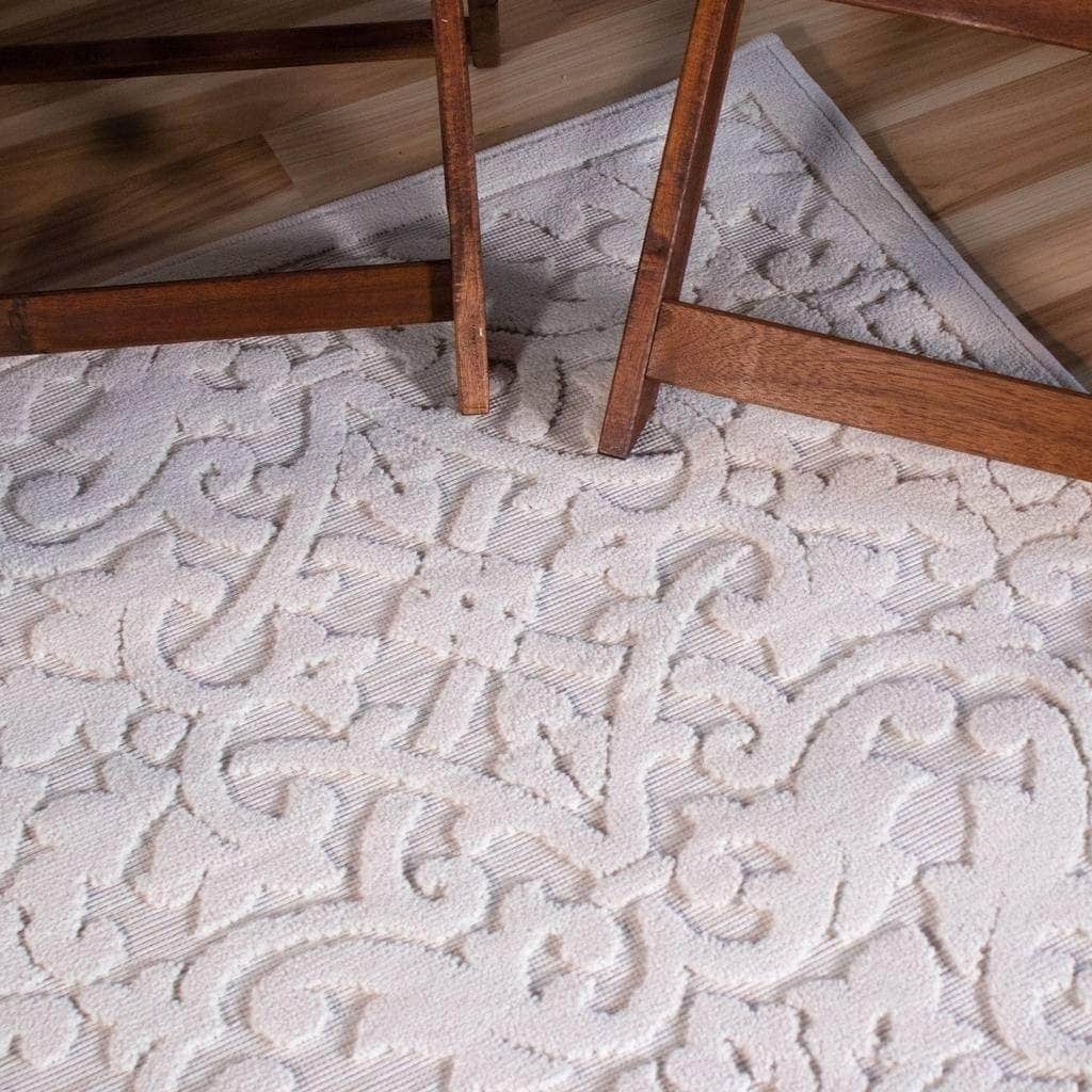 Orian Rugs Boucle Biscay Damask High Low Indoor Outdoor Area Rug