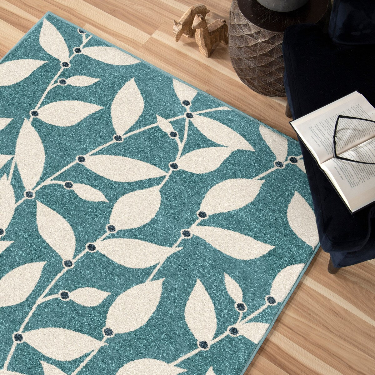 Orian Rugs Courtyard Outdoor Summer Leaves