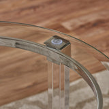 Orianna Round Glass End Table by Christopher Knight Home - 24"L x 24"W x 24"H