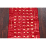 Oriental Gabbeh Kashkoli Hallway Runner Rug Wool Hand-knotted Carpet - 2'8" x 10'1"