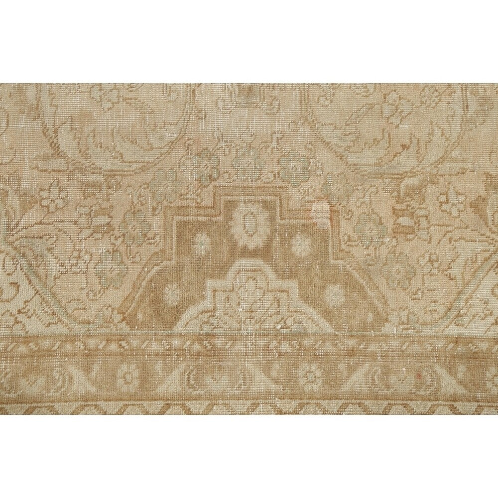 Oriental Hand Knotted Persian Traditional Muted Distressed Area Rug - 12'4" x 9'0"