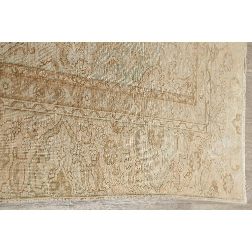 Oriental Hand Knotted Persian Traditional Muted Distressed Area Rug - 12'4" x 9'0"