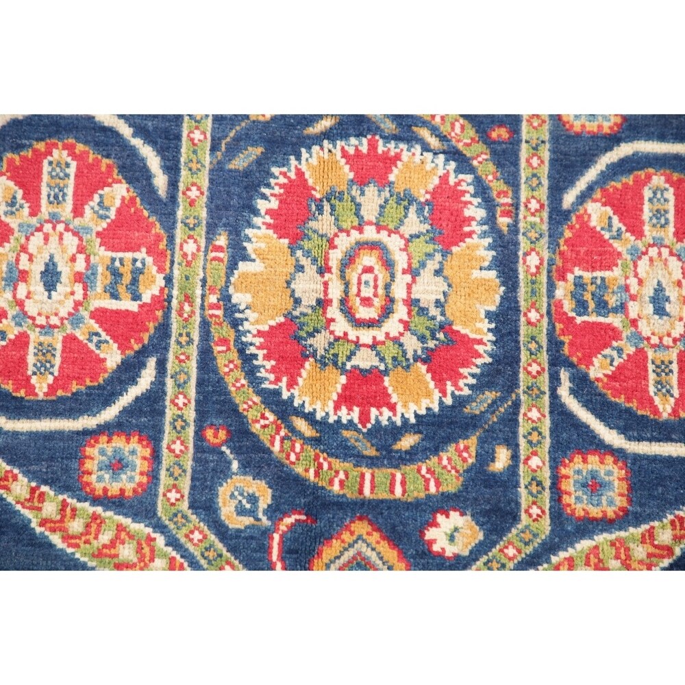 Oriental Kazak-Chechen Hand Knotted Pakistan Wool Area Rug - 3'11" x 2'8"