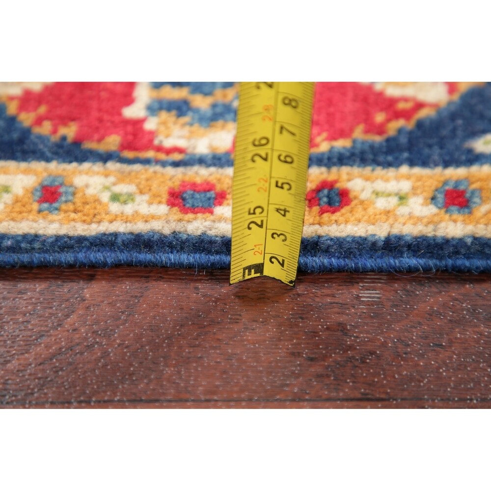Oriental Kazak-Chechen Hand Knotted Pakistan Wool Area Rug - 3'11" x 2'8"