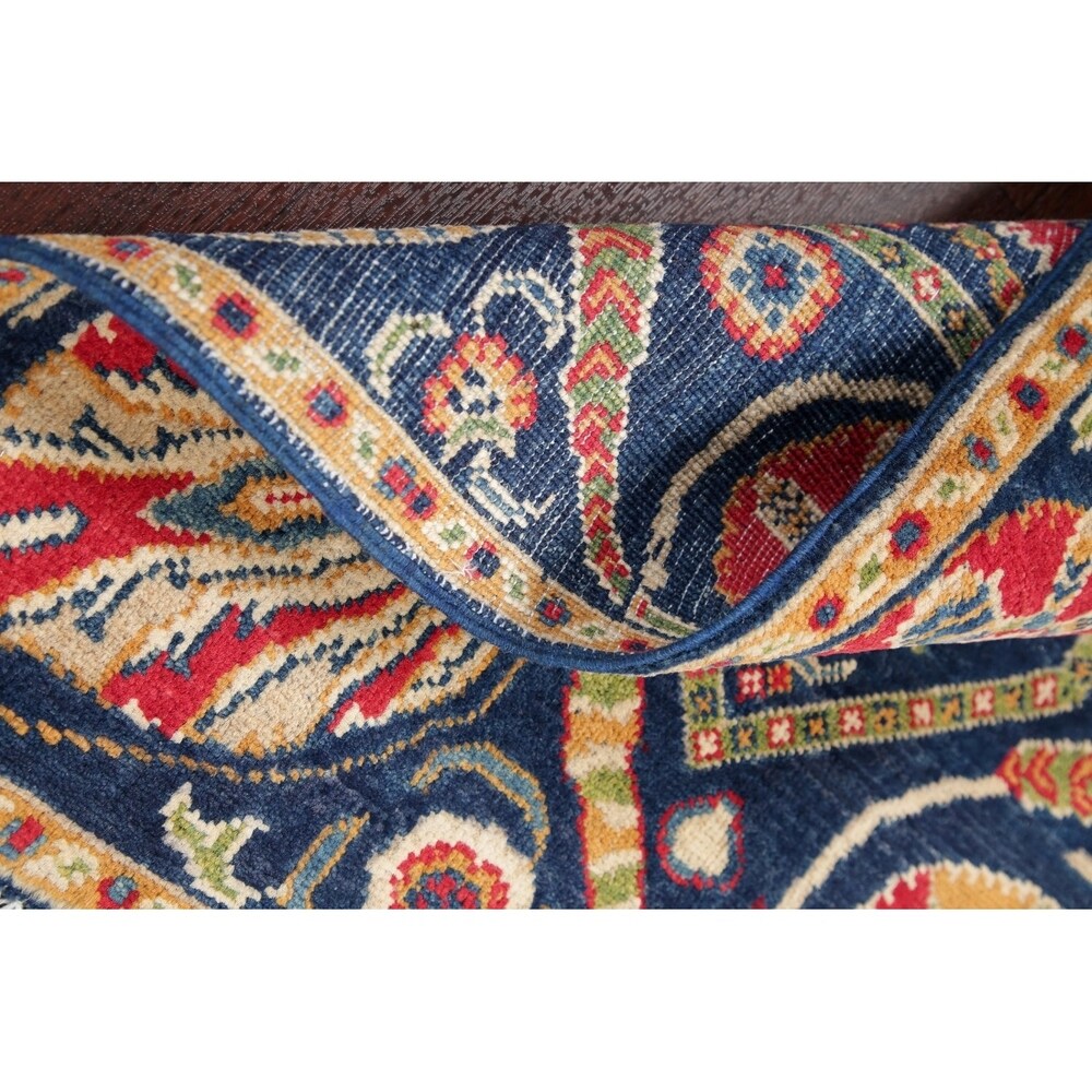 Oriental Kazak-Chechen Hand Knotted Pakistan Wool Area Rug - 3'11" x 2'8"
