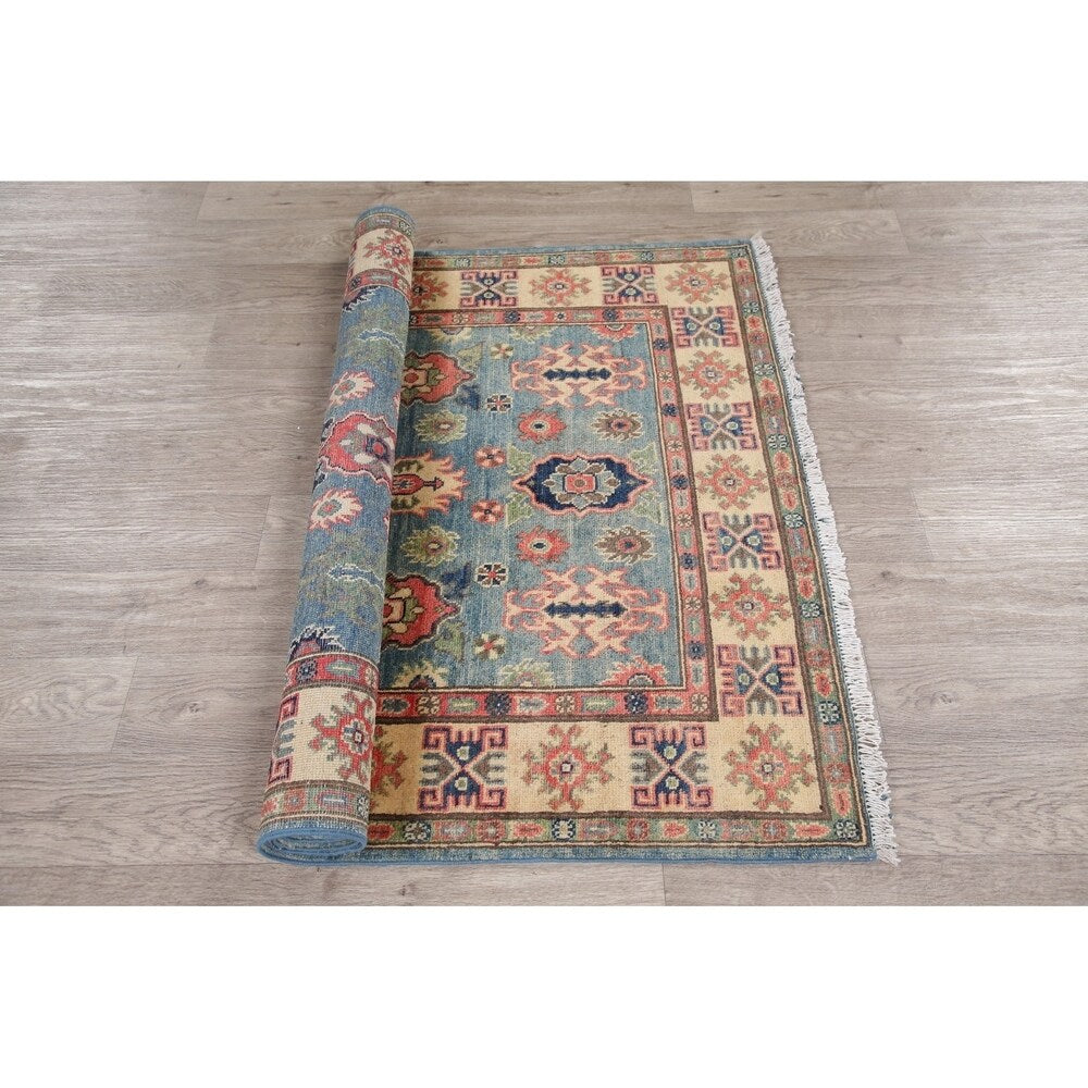 Oriental Kazak Hand Knotted Wool Carpet Traditional Pakistani Area Rug - 5'11" x 3'10"