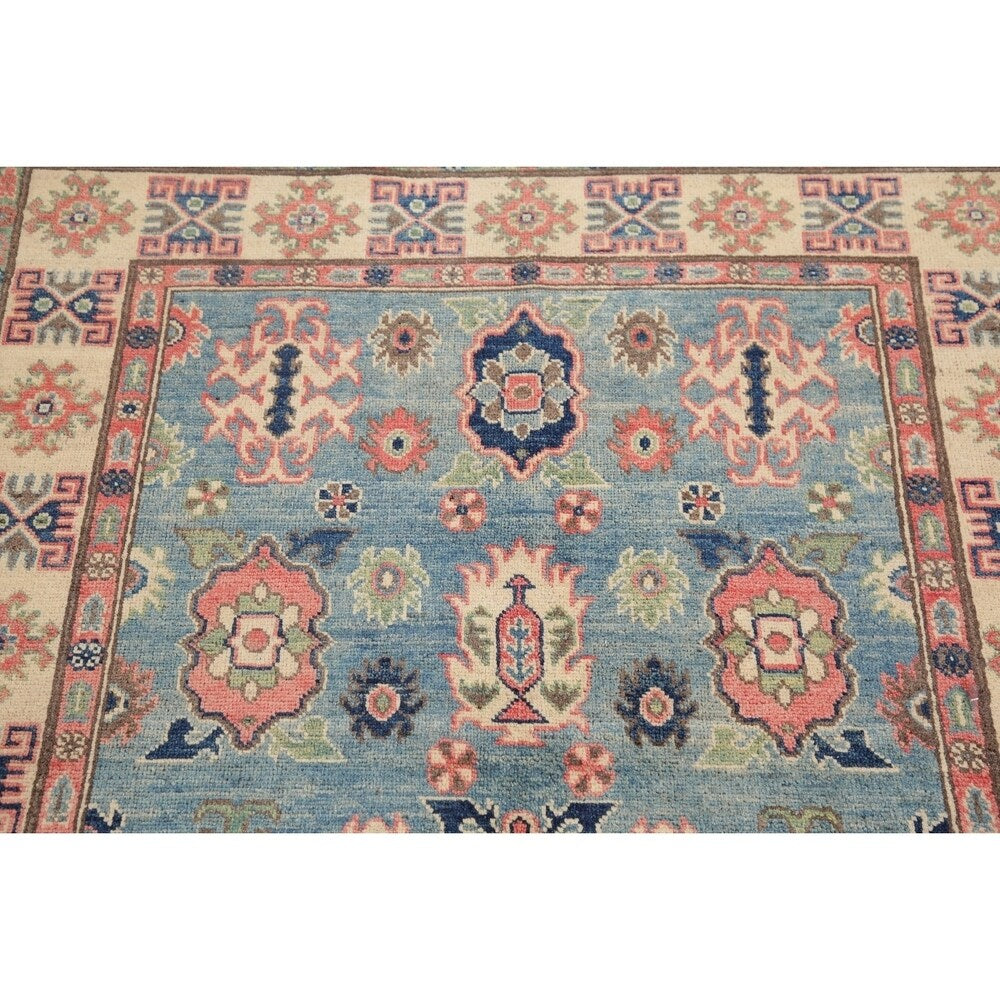 Oriental Kazak Hand Knotted Wool Carpet Traditional Pakistani Area Rug - 5'11" x 3'10"