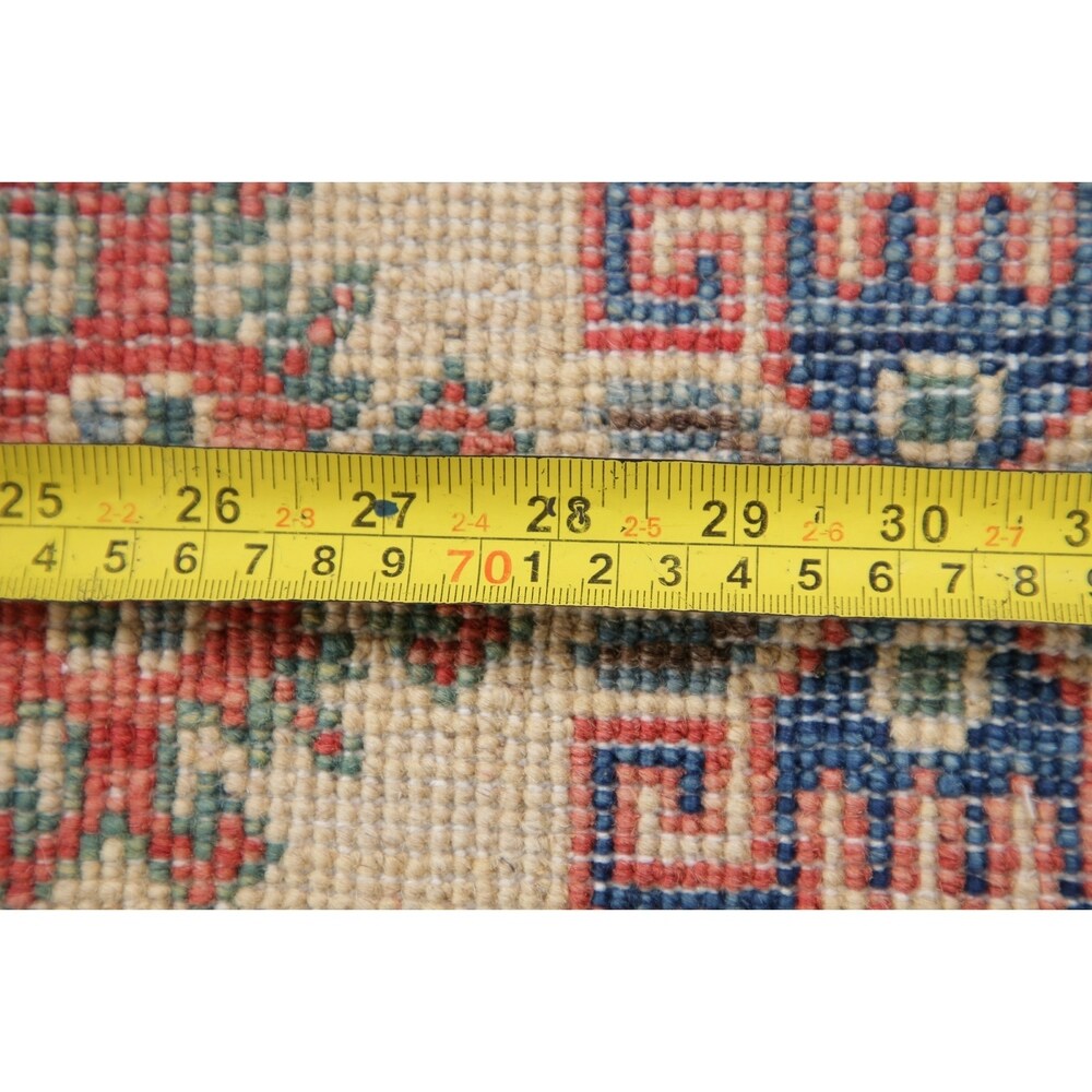 Oriental Kazak Hand Knotted Wool Carpet Traditional Pakistani Area Rug - 5'11" x 3'10"