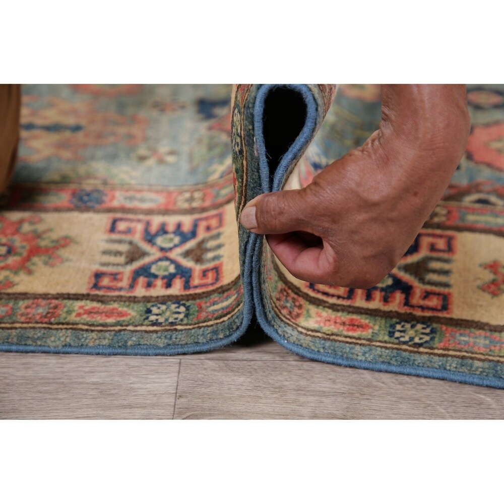 Oriental Kazak Hand Knotted Wool Carpet Traditional Pakistani Area Rug - 5'11" x 3'10"