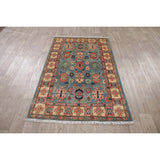 Oriental Kazak Hand Knotted Wool Carpet Traditional Pakistani Area Rug - 5'11" x 3'10"