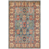 Oriental Kazak Hand Knotted Wool Carpet Traditional Pakistani Area Rug - 5'11" x 3'10"