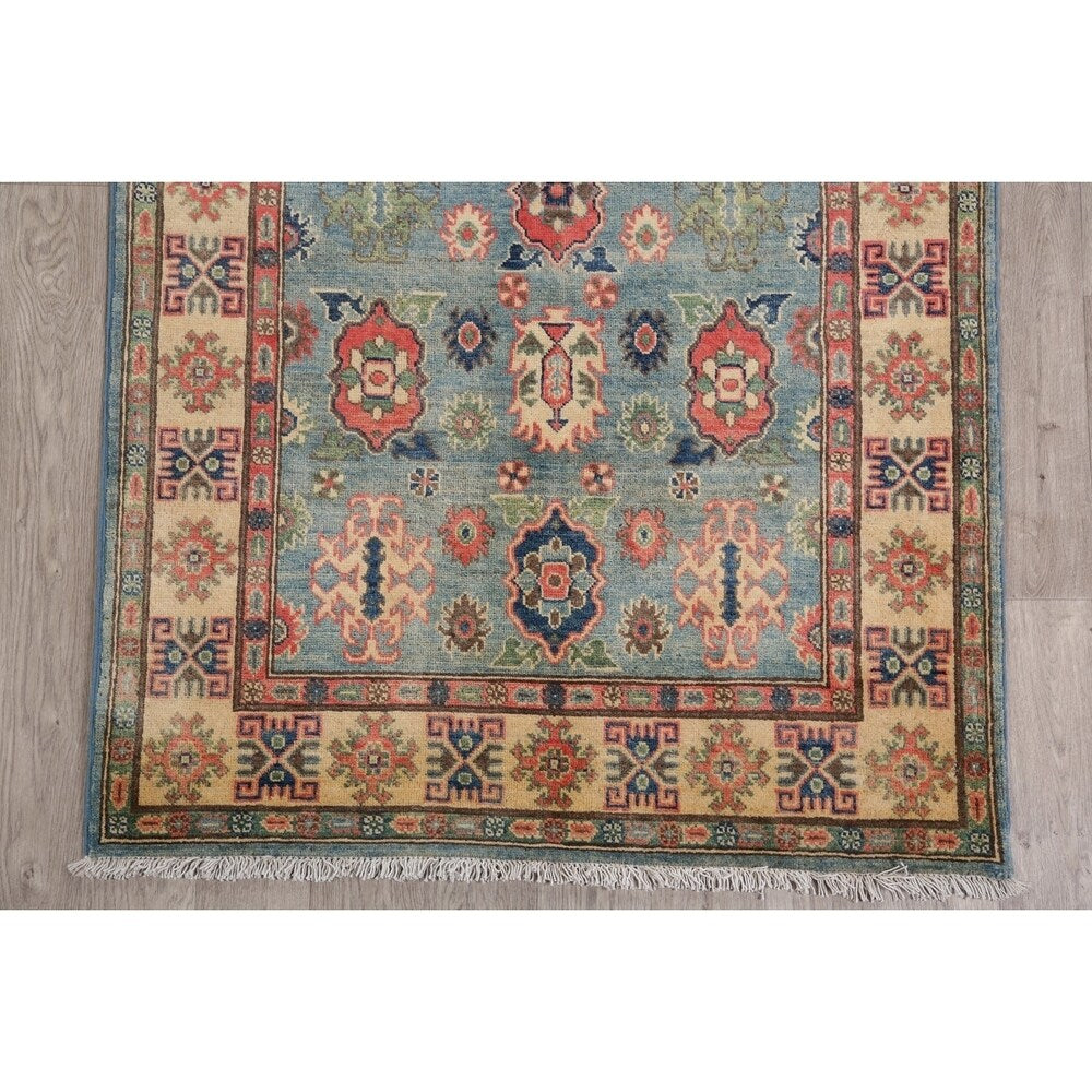 Oriental Kazak Hand Knotted Wool Carpet Traditional Pakistani Area Rug - 5'11" x 3'10"