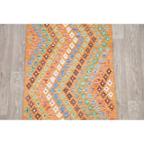 Oriental Kilim Wool Hand Woven Turkish Traditional Persian Runner Rug - 9'8" x 2'6" Runner