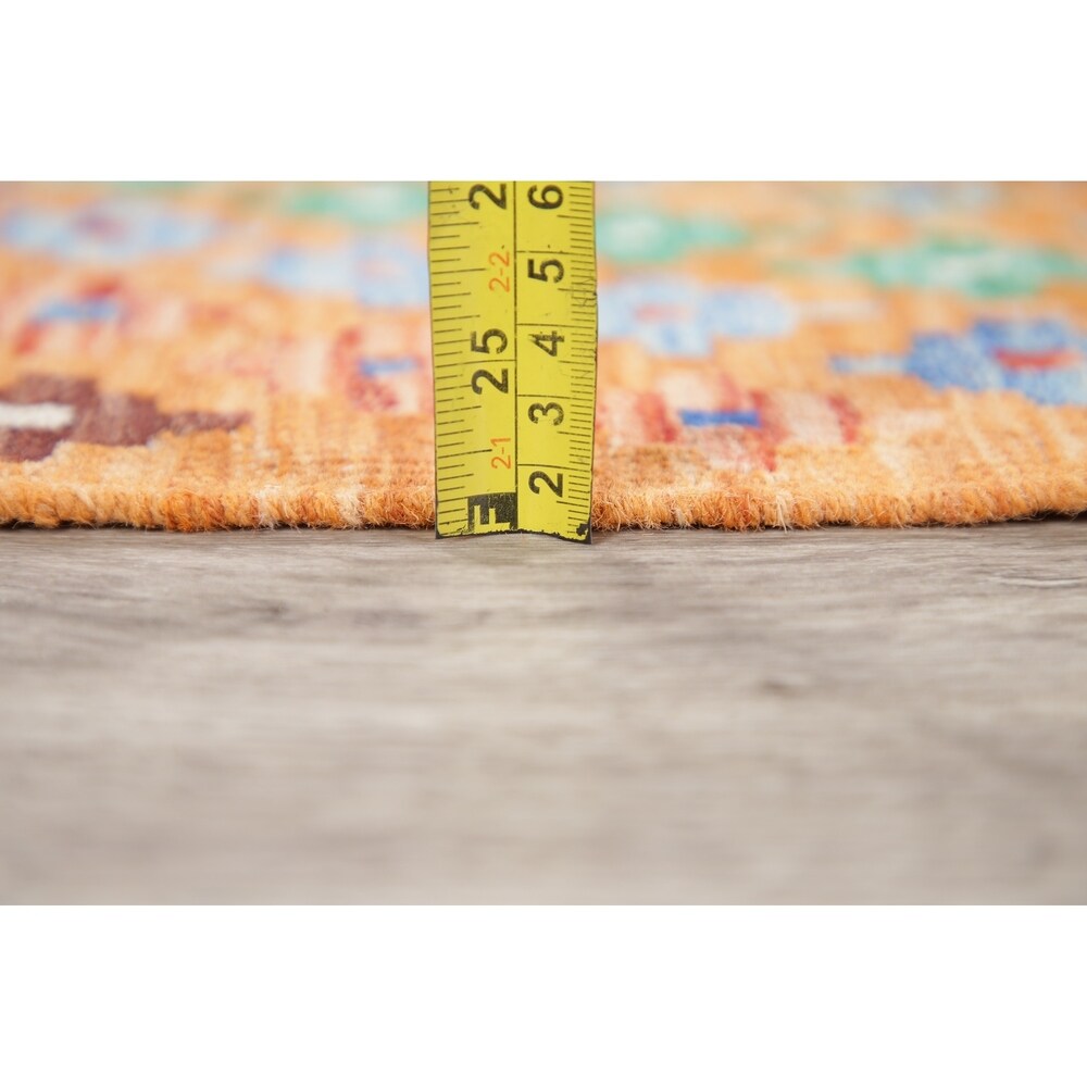 Oriental Kilim Wool Hand Woven Turkish Traditional Persian Runner Rug - 9'8" x 2'6" Runner