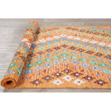 Oriental Kilim Wool Hand Woven Turkish Traditional Persian Runner Rug - 9'8" x 2'6" Runner