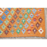 Oriental Kilim Wool Hand Woven Turkish Traditional Persian Runner Rug - 9'8" x 2'6" Runner