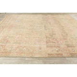 Oriental Medallion Muted Distressed Hand Knotted Persian Area Rug - 12'11" x 9'11"