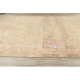 Oriental Medallion Muted Distressed Hand Knotted Persian Area Rug - 12'11" x 9'11"