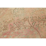 Oriental Medallion Muted Distressed Hand Knotted Persian Area Rug - 12'11" x 9'11"