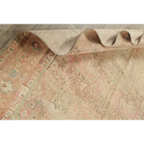 Oriental Medallion Muted Distressed Hand Knotted Persian Area Rug - 12'11" x 9'11"