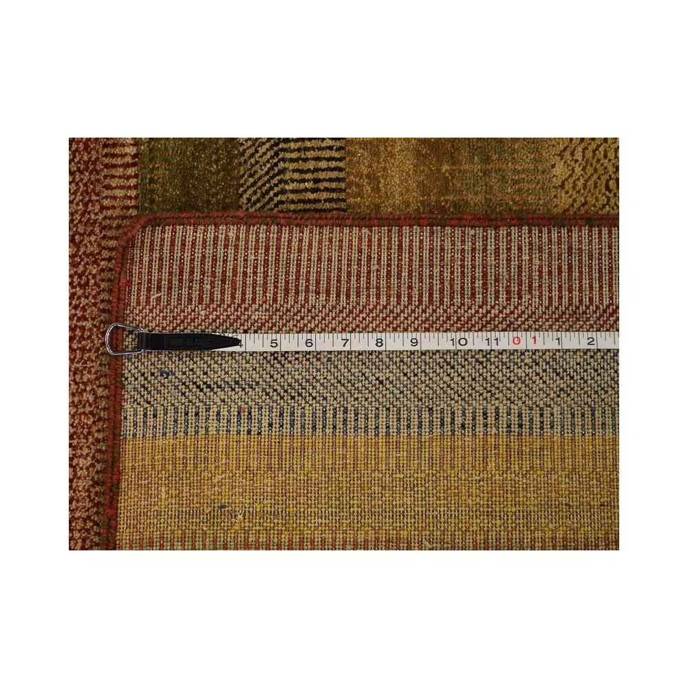 Oriental Hand-knotted Striped Gabbeh Wool Area Rug (4' x 6') - Multi