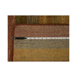 Oriental Hand-knotted Striped Gabbeh Wool Area Rug (4' x 6') - Multi