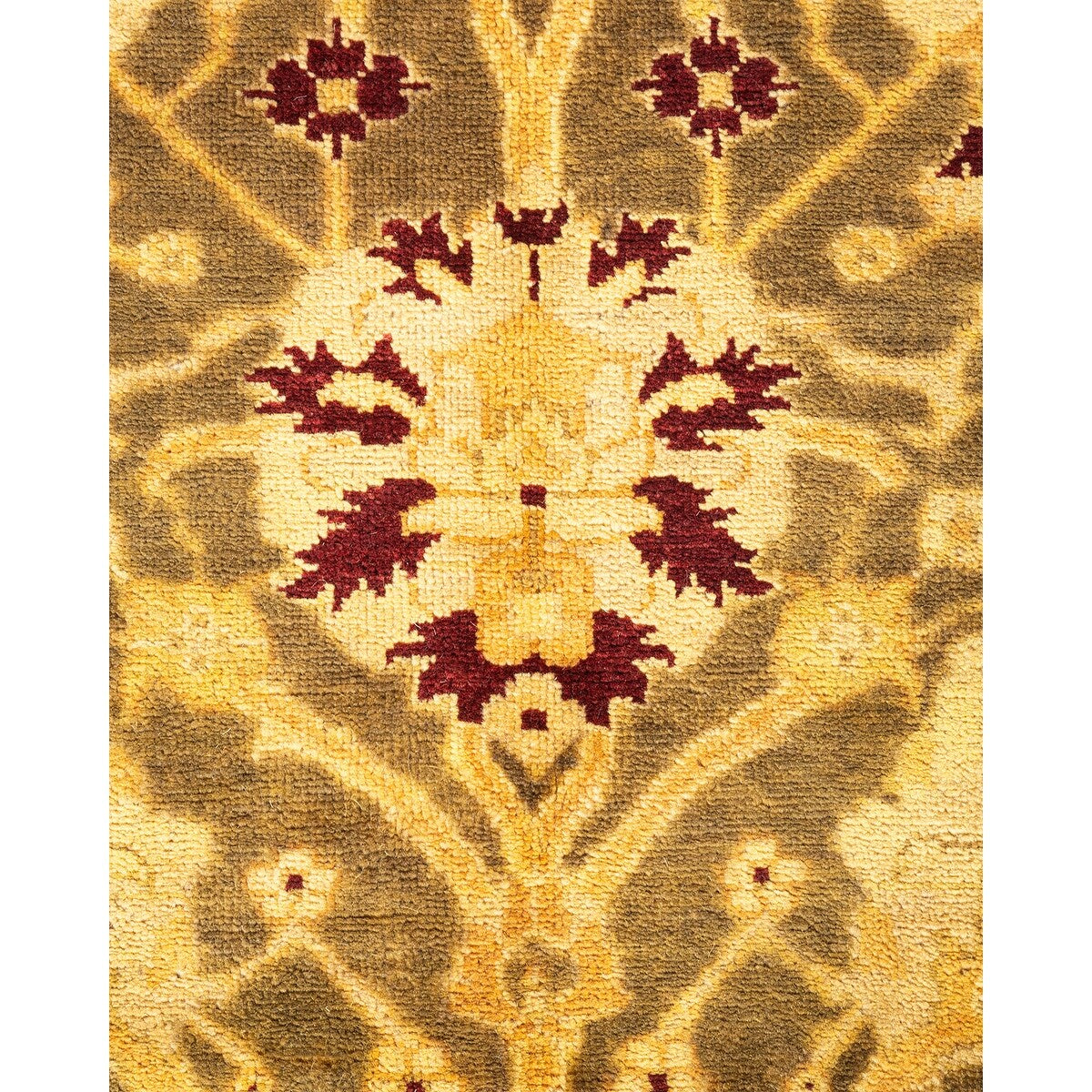 Oriental Silky Oushak, One-of-a-Kind Hand-Knotted Area Rug - Brown, 4' 8" x 6' 8" - 4'8" x 6'8"