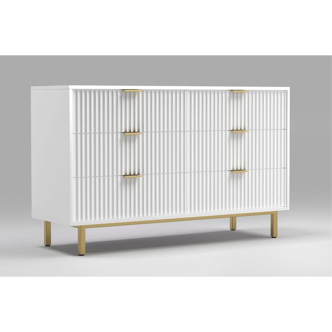 Origins by Alpine Casey 6 Drawer Dresser in White