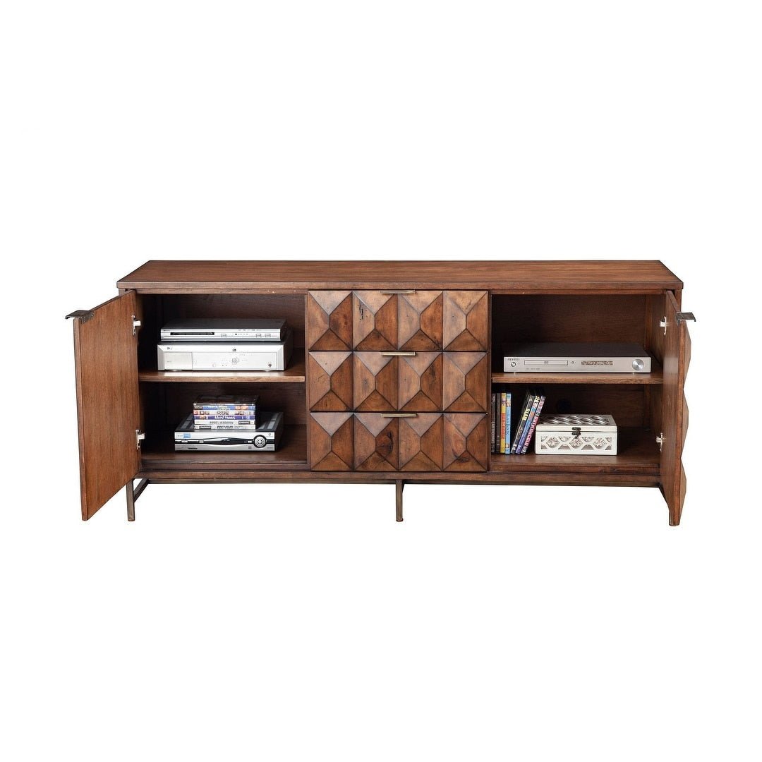 Origins by Alpine Trig TV Console for TV's up to 70", Mahogany