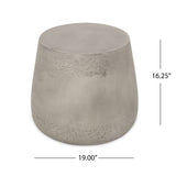 Orion Indoor Contemporary Lightweight Concrete Accent Side Table by Christopher Knight Home - 19.00"W x 19.00"D x 16.25"H