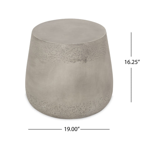 Orion Indoor Contemporary Lightweight Concrete Accent Side Table by Christopher Knight Home - 19.00"W x 19.00"D x 16.25"H