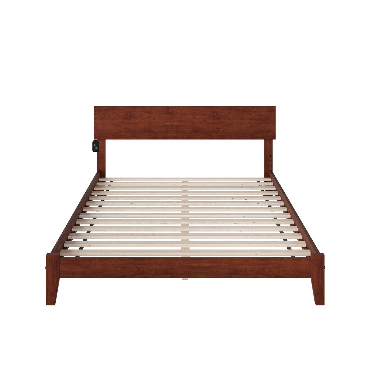 Orlando King Wood Platform Bed in Walnut