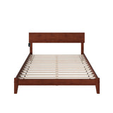 Orlando King Wood Platform Bed in Walnut