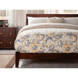 Orlando King Wood Platform Bed in Walnut
