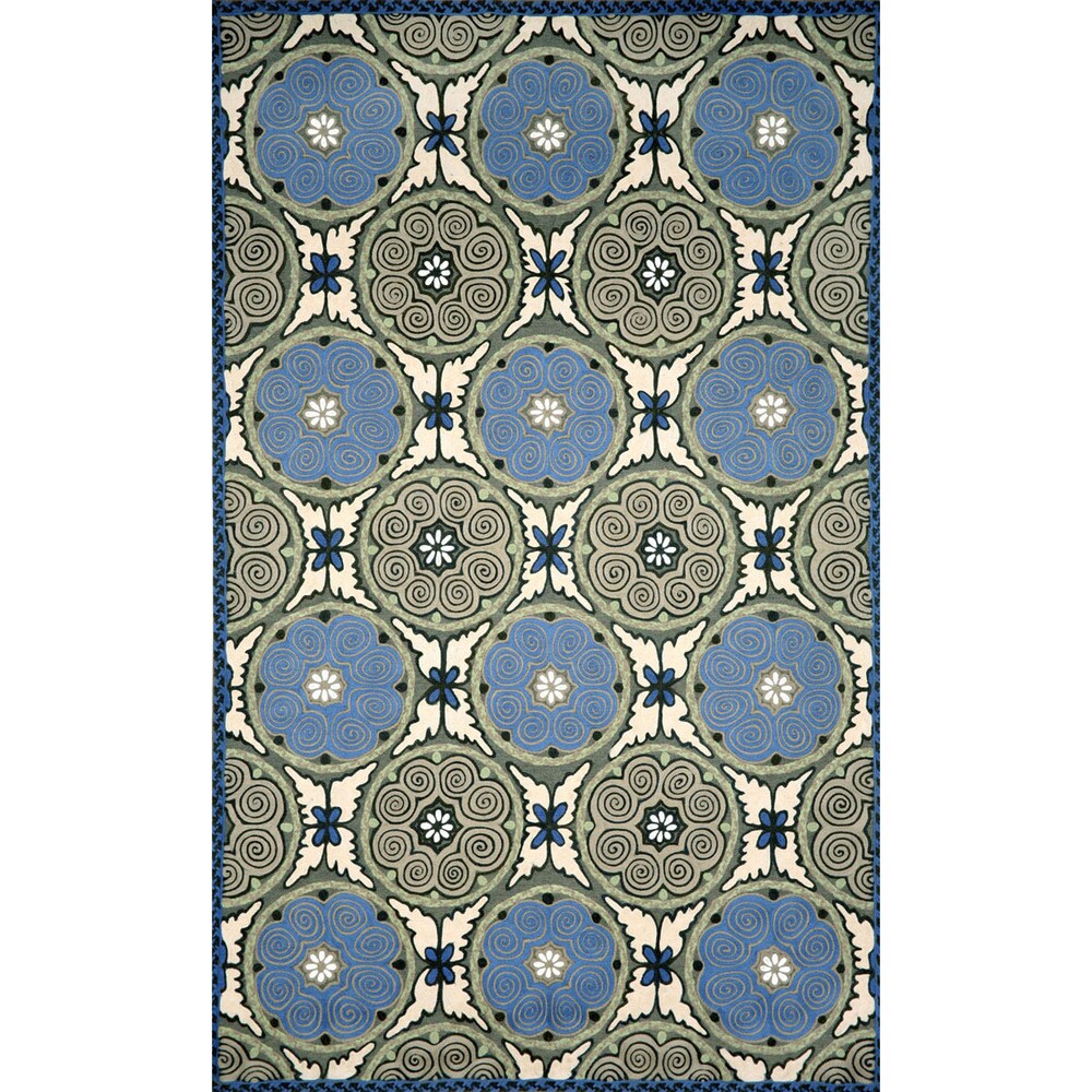 Liora Manne Ornamental Circles Outdoor Rug (2' x 3') - 2' x 3'