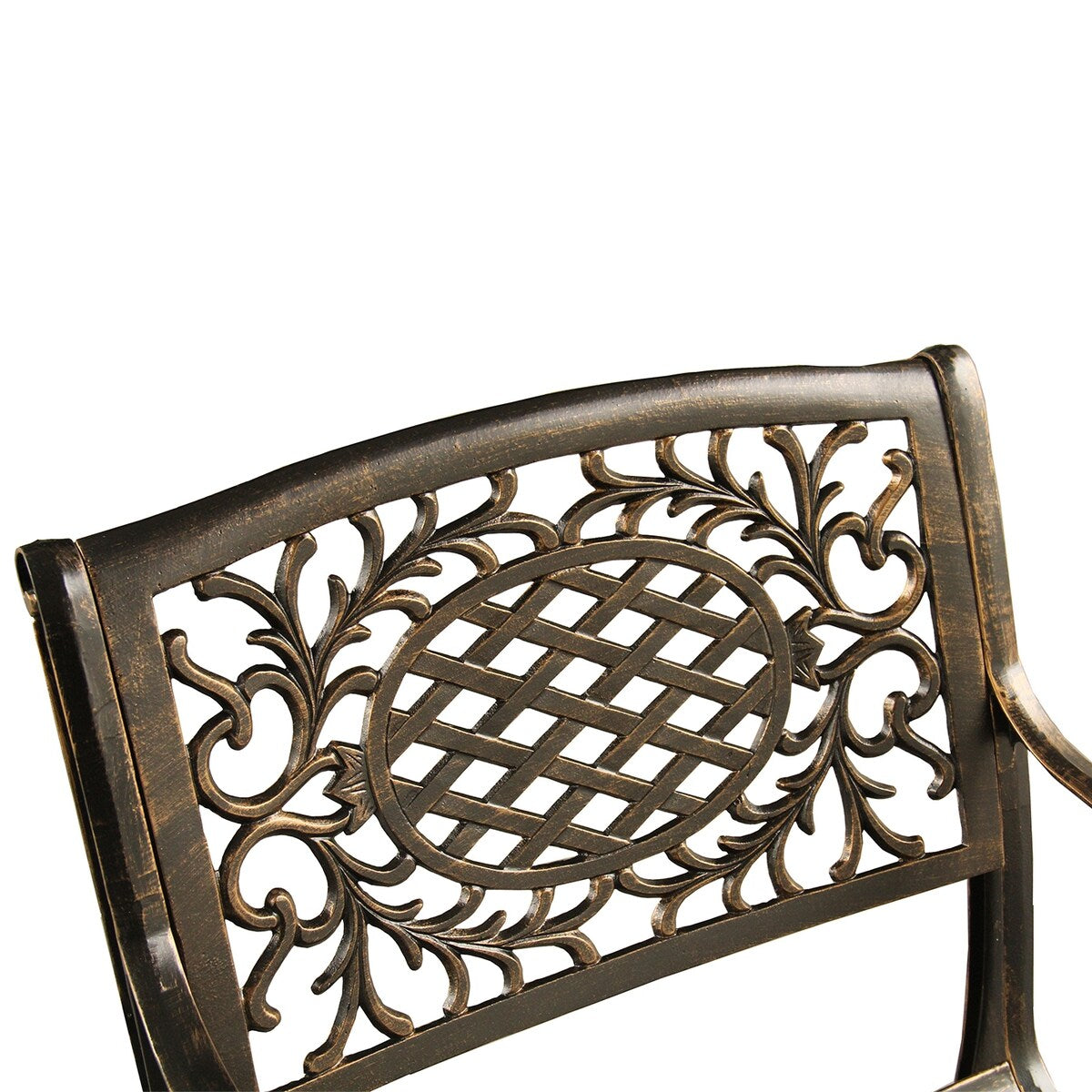 Ornate Traditional Outdoor Cast Aluminum Patio Dining Chair