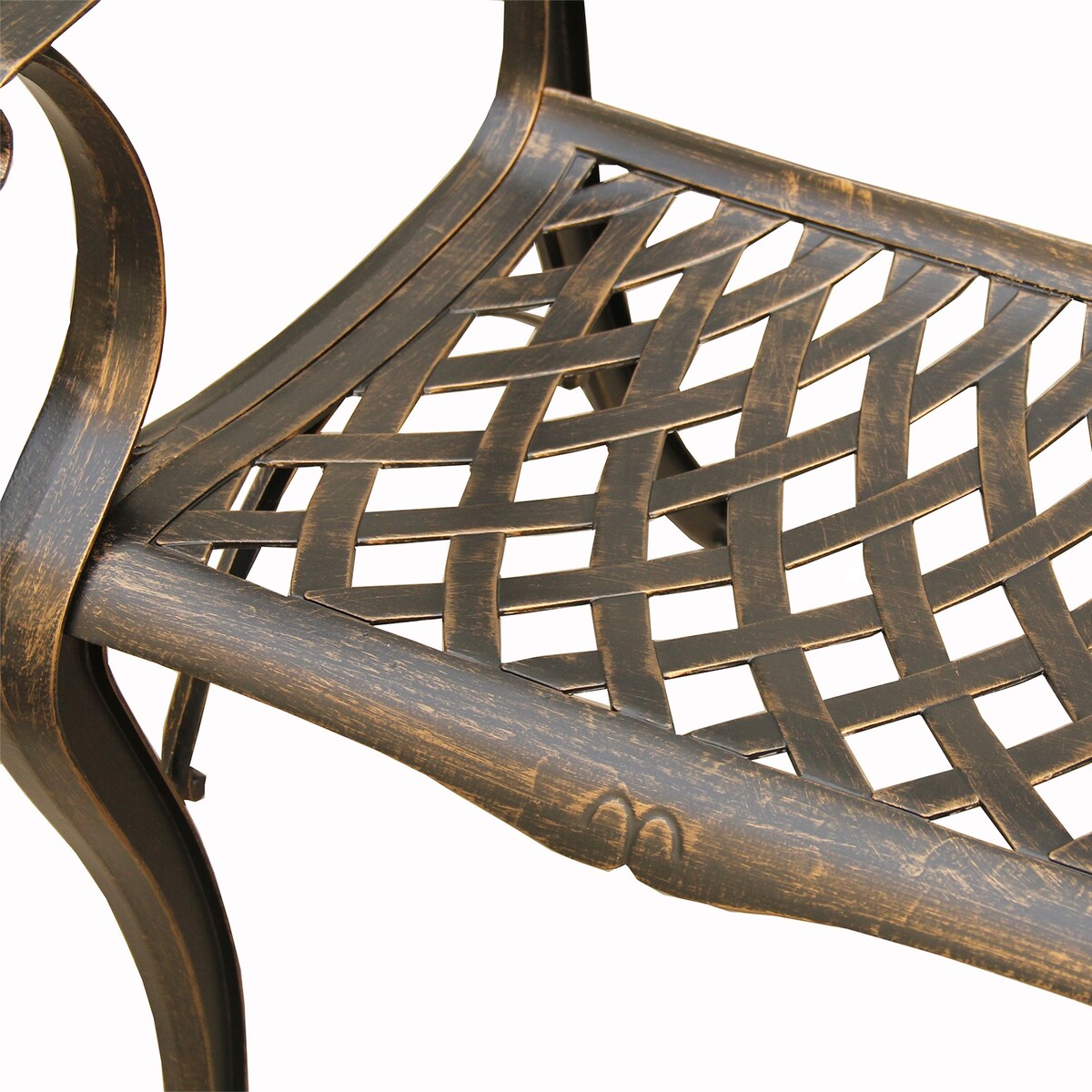 Ornate Traditional Outdoor Cast Aluminum Patio Dining Chair