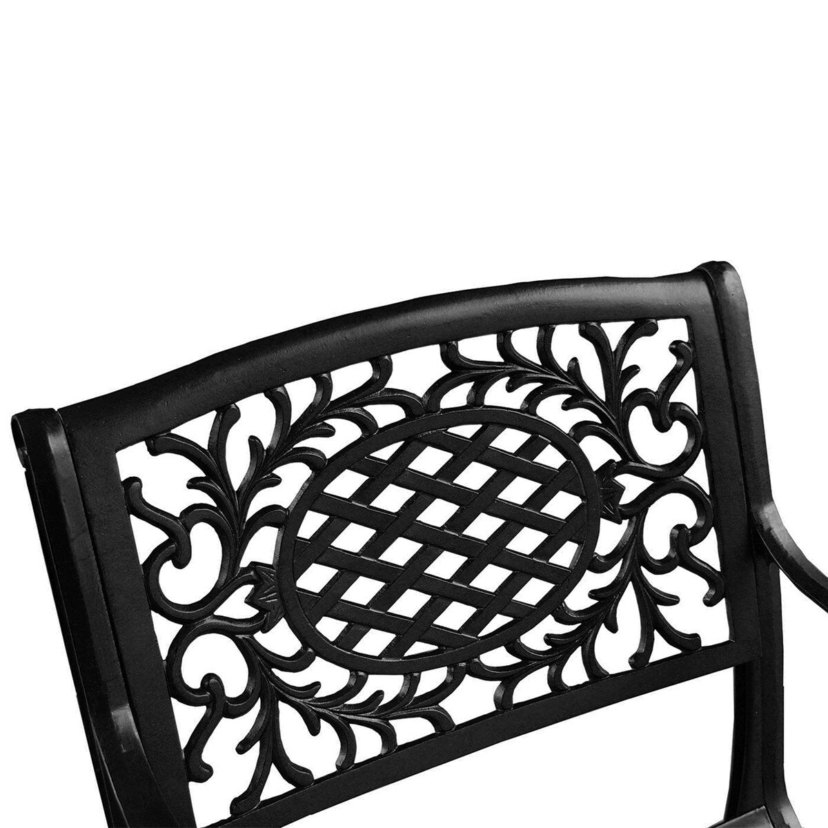 Ornate Traditional Outdoor Cast Aluminum Patio Dining Chair