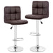 Furniture of America Orson Modern PU Leather Adjustable Height Swivel Bar Stools (Set of 2)