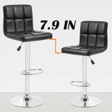 Furniture of America Orson Modern PU Leather Adjustable Height Swivel Bar Stools (Set of 2)