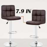 Furniture of America Orson Modern PU Leather Adjustable Height Swivel Bar Stools (Set of 2)