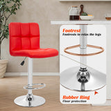 Furniture of America Orson Modern PU Leather Adjustable Height Swivel Bar Stools (Set of 2)