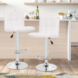 Furniture of America Orson Modern PU Leather Adjustable Height Swivel Bar Stools (Set of 2)