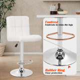 Furniture of America Orson Modern PU Leather Adjustable Height Swivel Bar Stools (Set of 2)