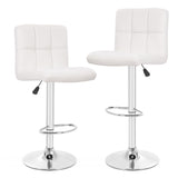 Furniture of America Orson Modern PU Leather Adjustable Height Swivel Bar Stools (Set of 2)