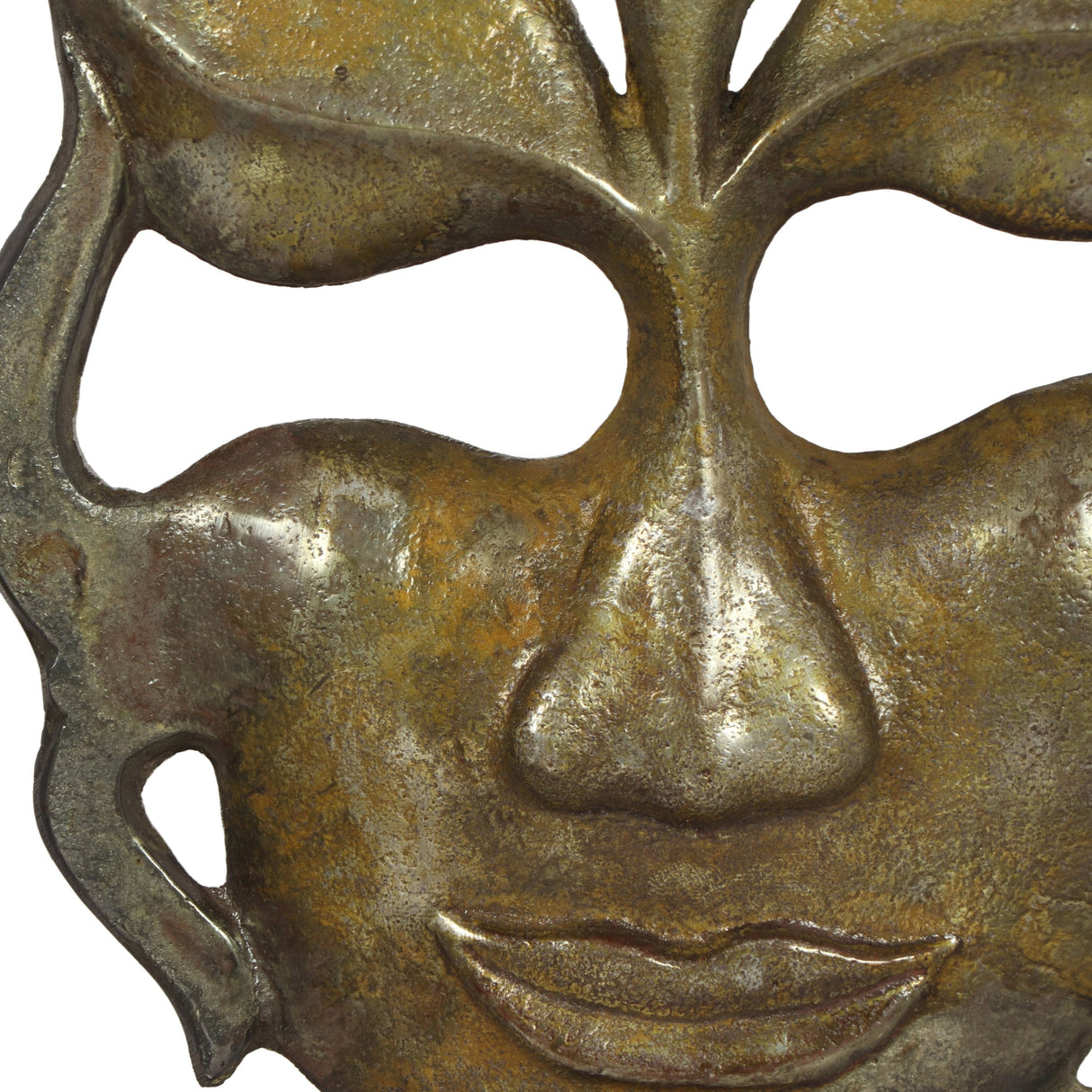 Orwell Indoor Aluminum Handcrafted Decorative Face Accessory with Stand by Christopher Knight Home