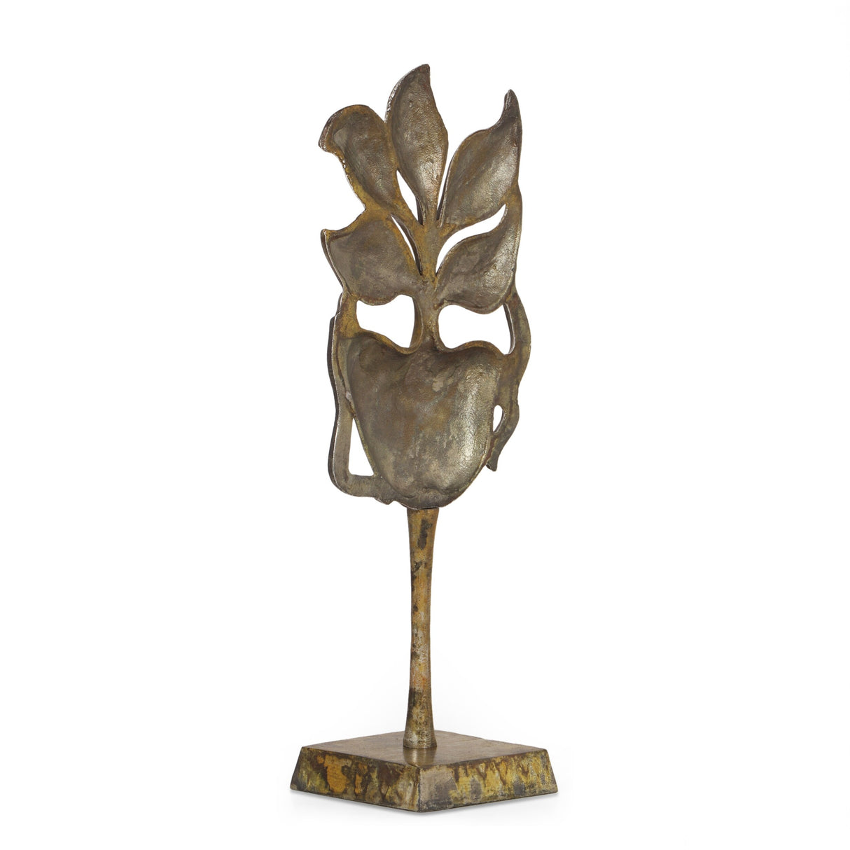 Orwell Indoor Aluminum Handcrafted Decorative Face Accessory with Stand by Christopher Knight Home