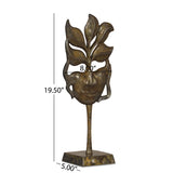 Orwell Indoor Aluminum Handcrafted Decorative Face Accessory with Stand by Christopher Knight Home